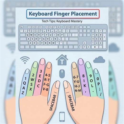 Keyboard Finger Placement! Fast Typing Tricks 😍💯 #typing #typingskills #typingchallenge #typingjobs