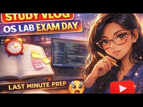 OS Internal Lab Exam Prep 😭 | Real Study Vlog