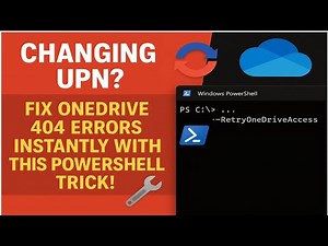 Changing UPN Fix OneDrive 404 Errors Instantly with This PowerShell Trick! 🔧