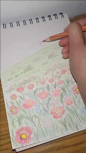Easy drawing ideas||Drawing landscape tutorial with color pencil