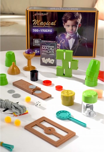 🎁 300 Mind-Blowing Magic Tricks 🌟 Perfect for kids ages 6-12 to begin their magical journey! With step-by-step video instructions, high-quality props, and hours of magical fun, this kit is the ultimate gift for birthdays, holidays, and family parties. Watch your little magician build confidence, learn new skills, and wow everyone with their incredible tricks! 🎩 Let the magic begin today! #MagicKit #KidsMagic #MagicianSet #AEROQUEST #MagicTricks #ToyForKids #EducationalToys #GiftForKids #Imagi