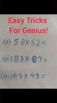 Easy Tricks For Genius| #mathstricks