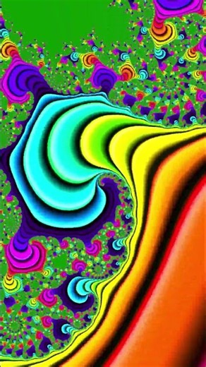 #fractal #mindblowing #short Trippy Mandelbrot Explosion in Olive Green — Psytrance Visual Overload!