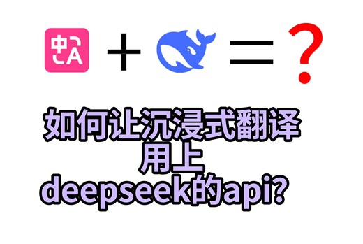 如何让沉浸式翻译用上deepseek的api