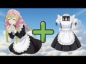 Demon Slayer Female Characters in Maid Outfits ♥️✨