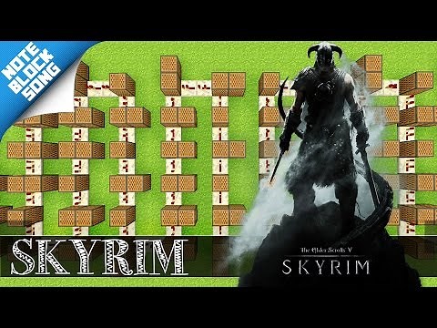 TES V Skyrim Theme - DRAGONBORN - Minecraft |Note Block Song + Doorbell Tutorial|