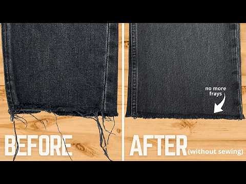 Stop Your Jeans from Fraying After Cutting (No Sew Method!)
