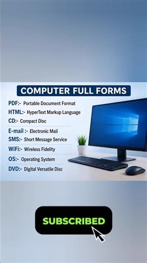 Computer ka full form kya hota hai? 😲Saath me aur bhi top full forms sikho easy tarike se 💡