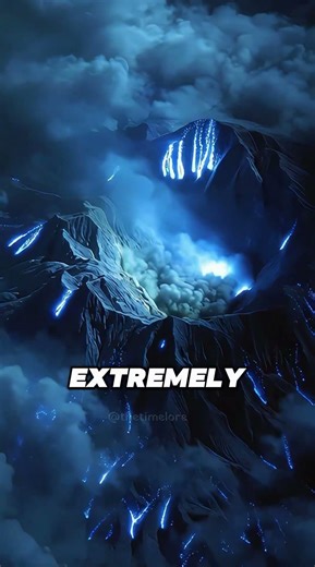 The Volcano that Erupts BLUE! #shorts