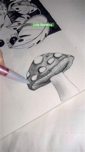Daily Doodling: Mushroom #sketch #practicing #art #doodles