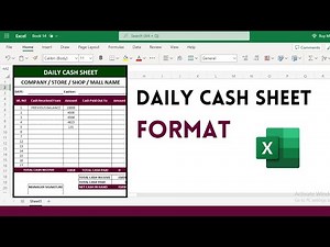 Daily Cash Report Format in Excel free | Advance Excel | Excel for fresher | ELesson info