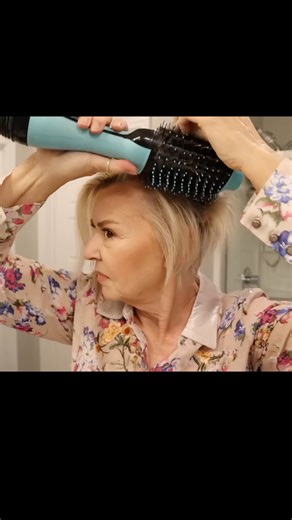 Kimberly on Instagram: "Here’s how I style my short hair. I like a soft, natural look with a little volume and movement. It’s quick, easy, and works well for fine or aging hair. How do you like to style your hair day-to-day? #shorthairstyle #shorthairdontcare #beautyover50 #maturebeauty #hairtips #hairtutorial #over50andfabulous"