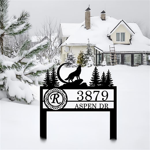 Custom Address Sign Metal House Number Sign – Personalized Outdoor Address Plaque, Rustic Cabin Home Decor, Housewarming Gift - Etsy