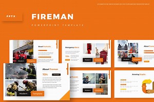 Fireman - Powerpoint Template, a Presentation Template by AQR Studio