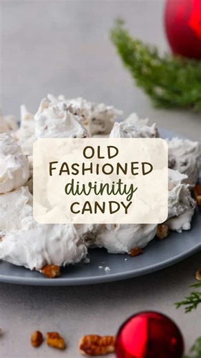 Alyssa Rivers | The Recipe Critic on Instagram: "Comment candy and I’ll DM you the full recipe! This Divinity Candy is an old-fashioned Christmas classic that never goes out of style. ❄️🤍 Light, fluffy, melt-in-your-mouth soft… it’s the kind of candy that makes everyone think of home. A little nostalgic, a little magical, and absolutely perfect for gifting or adding to your holiday treat plates. Save this one if you love vintage Christmas recipes! ✨ #divinitycandy #christmascandy #holidaybaking