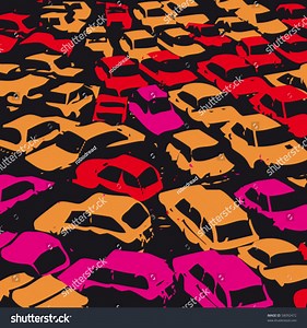 Car Traffic Jam Vector Illustration Many Stock Vector (Royalty Free) 58092472 | Shutterstock