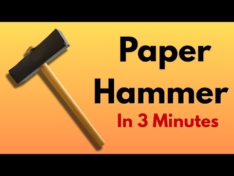How to Make a Paper Hammer 🔨 | Easy 3 Minutes Craft !