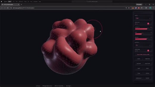ekim | Vibecoded custom Mesh Sculpter web app, prompted with @openai Codex - Try it out here: https://ekimroyrp.github.io/251123_MeshSculpter/ -... | Instagram