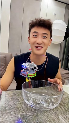 Boy Shows His Weird Gadgets… A Tissue Pillow and a Gravity-Defying Toy