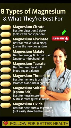 8 Types of Magnesium & Their Benefits | Best Magnesium for Sleep, Energy & Health