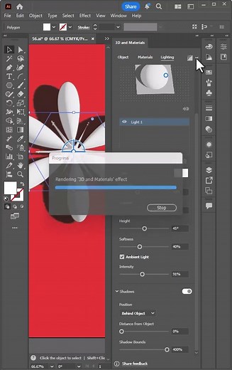 3D tutorial in Illustrator #viralshort #shortvideo #shorts