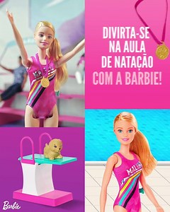 Descubra seu espírito esportivo com a nova linha de esportes da Barbie. Desde uma partida de futebol até um salto na piscina com a Barbie. ✨🏆 | Barbie