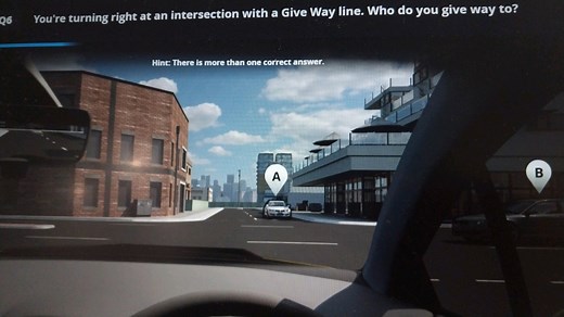 Q6 You're turning right at an intersection with a Give Way line... | Filo