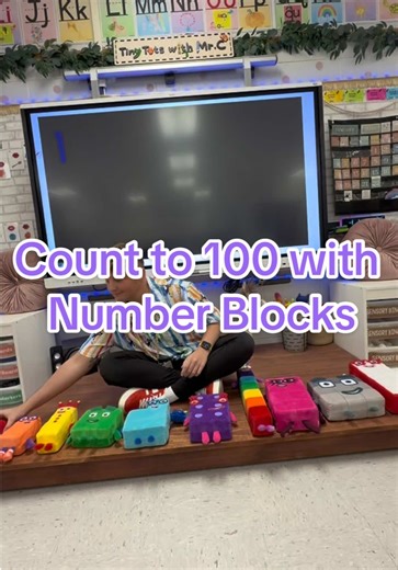 Counting to 100 with Number Blocks @hand2mind #teachersoftiktok #kindergarten #engagement #classroom #education