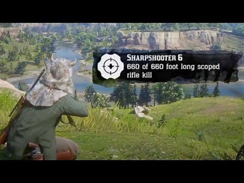 Sharpshooter 6 Challenge! RDR2 *NO BOUNTY* 660 feet KILL