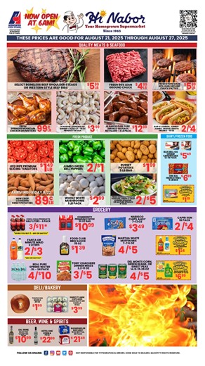 🔥When You're Hot, You're Hot! And Today At Hi Nabor The Specials Are Real Hot! (8/21/25 - 8/27/25)🔥 https://hinabor.com/ad/ | Hi Nabor Supermarket