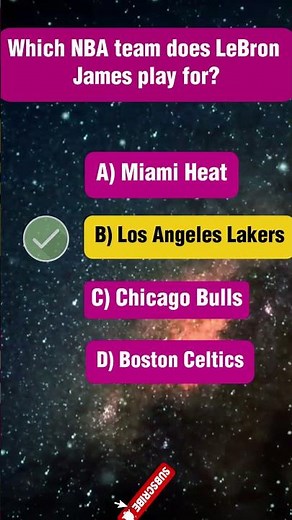 🏀 Which NBA Team Does LeBron James Play For? 🤯#quiz #lebronjames #lakers #nbaquiz #basketballquiz