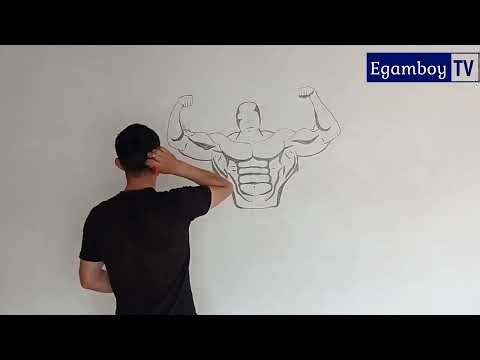 “Motivational Bodybuilding Drawing | Muscle Art Process”