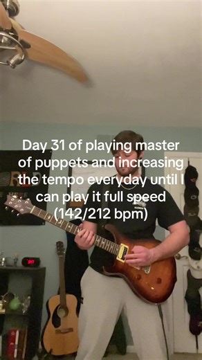 Locking in again after the holidays, I was a little rusty today ngl #masterofpuppets #guitarprogress #metalguitar #guitartok #practicechallenge