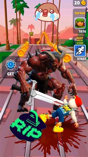 A Big demon killed to Jake 😭🔞🩸 #subwaysurfers #gaming #sonic #gameplay #shorts #subwaysurfersshorts