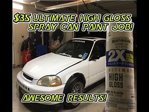 $35 Rustoleum ultimate high gloss spray can paint job (CHECK IT OUT!)