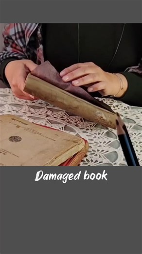 Damaged book inspection #asmr #damagedbook #papersounds #shorts