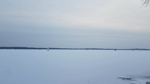 The latest winter sport spotted on Lake Puckaway... | Lake Arrowhead Campground