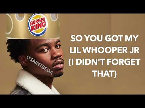 Roddy Ricch Ballin Burger King Parody Lyrics 1 hour remix