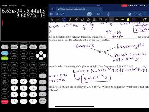 Light Calculations Part 2 - Energy, Planck's constant & Frequency