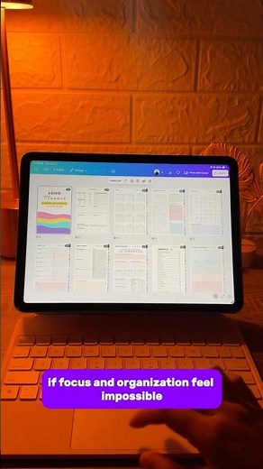 Editable ADHD Digital Planner | Canva Template for Focus & Productivity