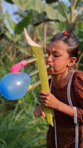 Cute Bamboo Creations with Two Colour Balloon Toys #craft #diy handmade