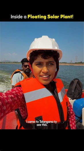 Kavya Karnatac on Instagram: "This solar plant doesn’t sit on land. It floats on water. 😲 I travelled to Telangana to explore one of India’s most fascinating energy projects - South India’s largest floating solar power plant, built by NTPC. Spread across a massive reservoir, this plant shows how India is rethinking clean energy when land is limited. Our full video is out now! If clean energy, infrastructure, and real-world engineering fascinate you - this one’s for you. Creative Producer: @jyts