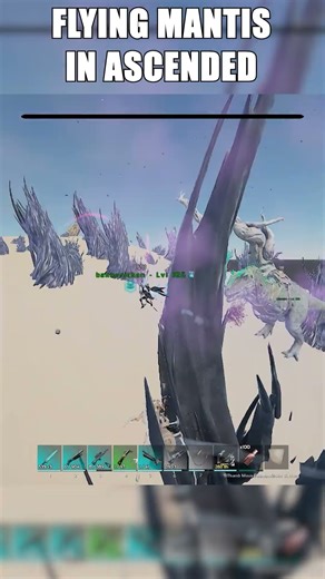 ARK flying mantis in ascended #ark #arksurvivalascended #mesa #mantis #pvp