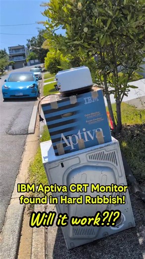 Beau Leaney | Gaming & Tech | IBM Aptiva CRT Monitor found in Hard Rubbish! 🤯 #crt #ibm #hardrubbish #retro #tech | Instagram