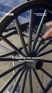 “It’s got quite a wobble on it.” Greg knows exactly how to fix this carriage wheel. Repair Shop On The Road is in Scotland and in Musselburgh - Watch on BBC iPlayer #RepairShopOnTheRoad | BBC Scotland