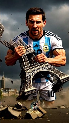 {MessiVerse Adventures} Messi Lifts Eiffel Tower Like a Bodybuilder in Paris! 🔥💪 #Epic