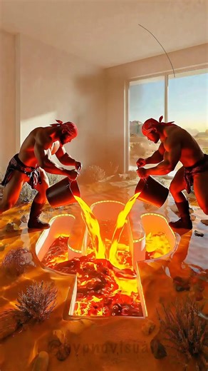 THIS FLOOR IS JUST CRAZY 😱 Infinity Cactus Lava Pool Epoxy Floor! 🌵