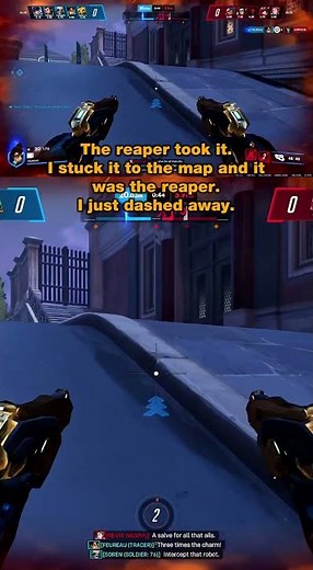 Reaper Steals the Point with a Single Death Blossom! 🚀 #Reaper #Overwatch2 #ClutchPlay