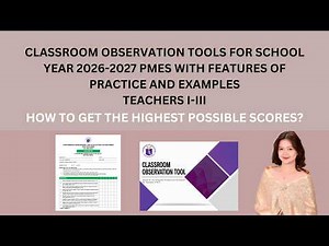 COT for TEACHERS I-III SY 2026-2027 | Observable Indicators with Features of Practice and Examples