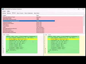 Demo of database diffs in Schema Drift